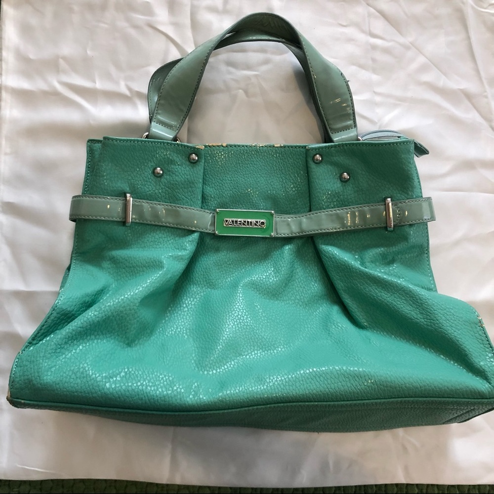 Valentino Turquoise Large Tote Bag